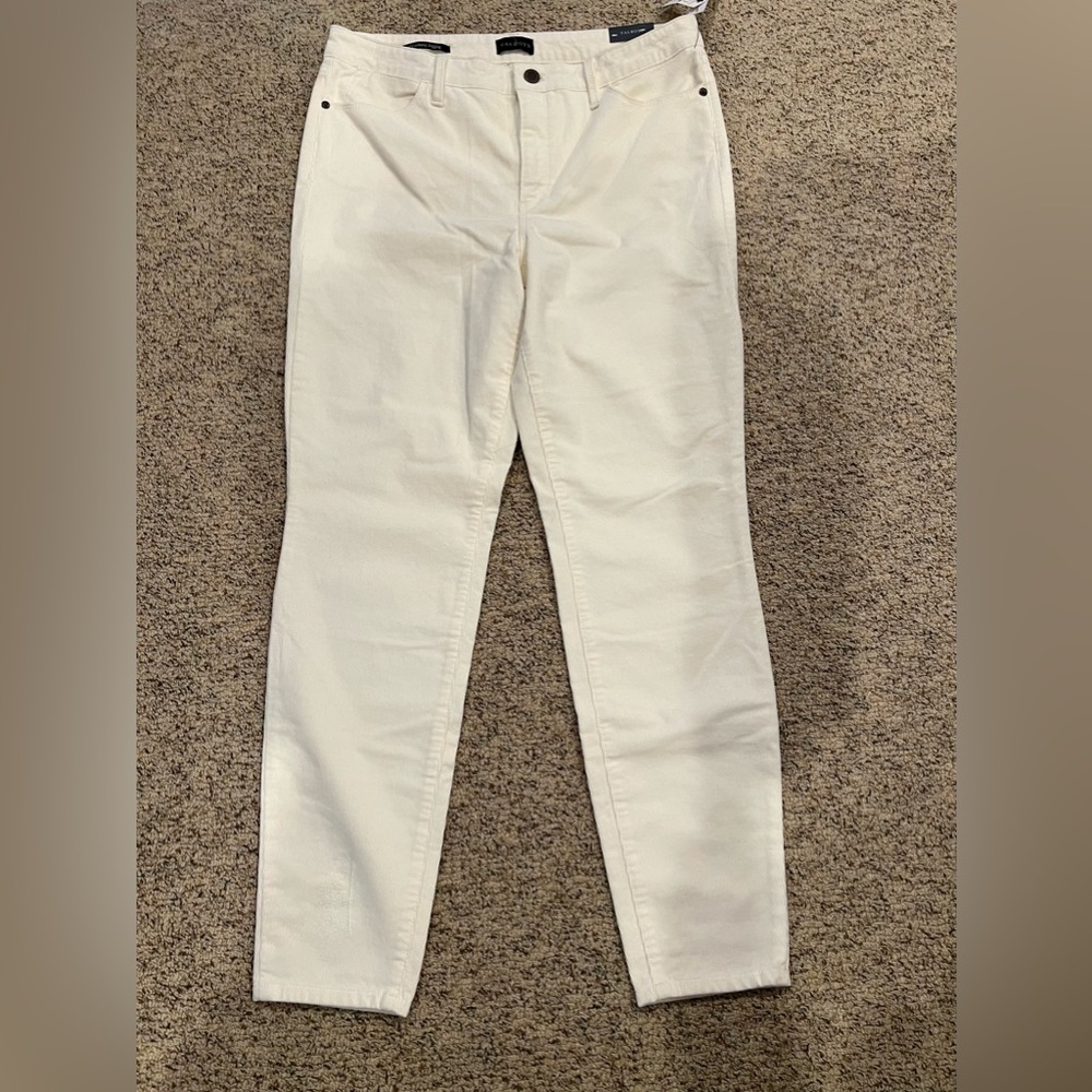 Talbots Corduroy Jeggings Winter White NWT Size 10